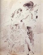 Jules Pascin Woman and lass Spain oil painting artist